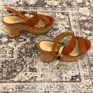 Coach brown platform shoes
